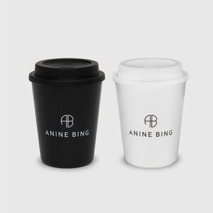 Anine Bing Black and White Travel Coffee Cup Set